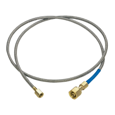 Single Braided PTFE Hose,  24'' End to End, 3000 PSI, Clean for Oxygen Service. 5TSC-144-144CCB-24