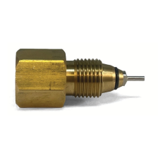 Sherwood Nipple + Fixed Pin (Includes Brass Nut), CGA 540R Outlet, 1/4'' NPT Inlet, Brass Nipple w/ Monel Pin and Buna Nitrile O-Ring