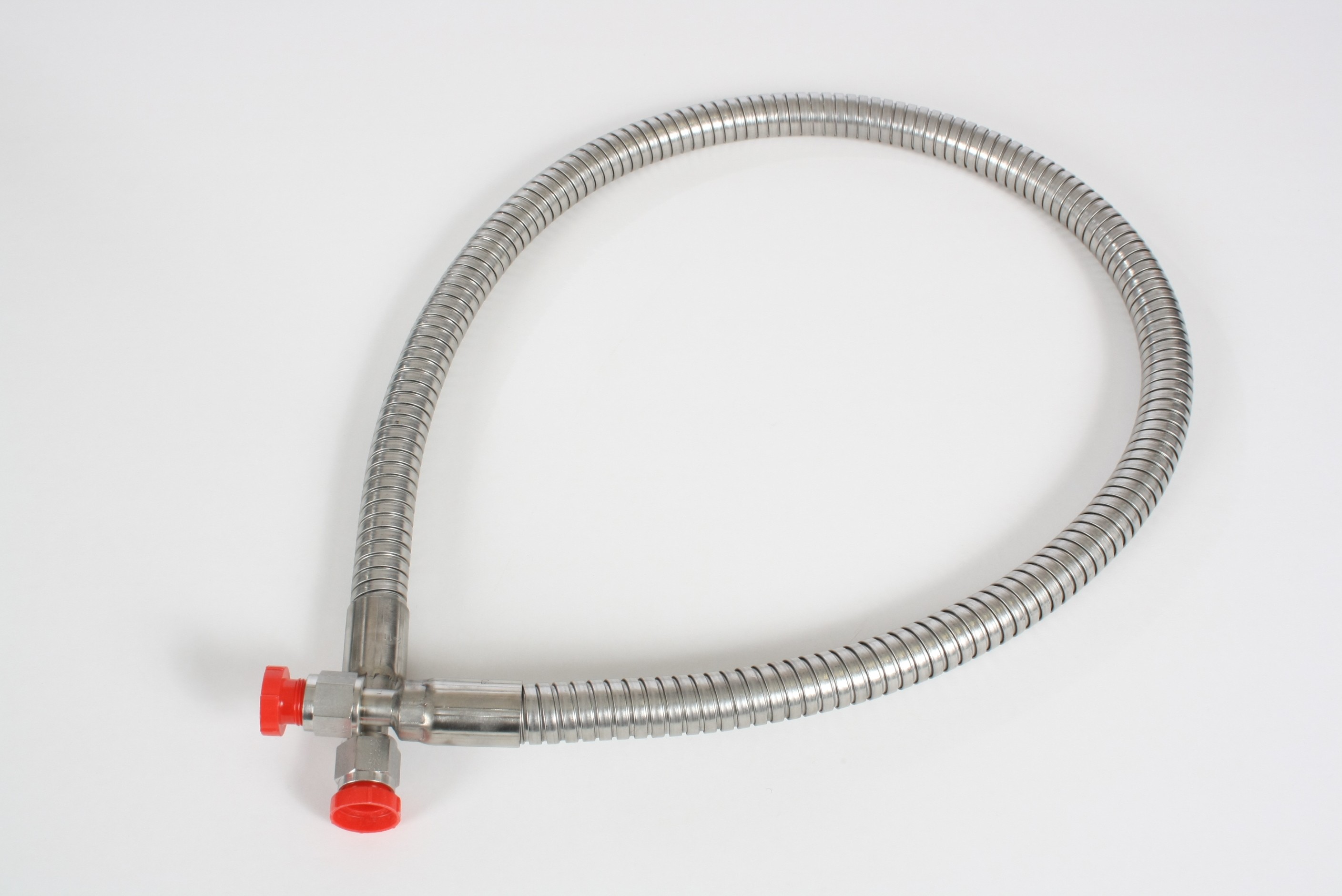 Stainless Steel Cryogenic Transfer Hose, CGA 295 for Nitrogen, 12 ft. OAL