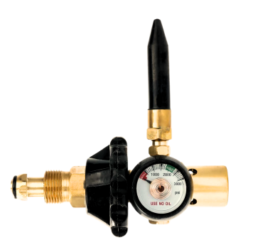 Latex Balloon Inflator + Hand Tight Connection + Contents Gauge