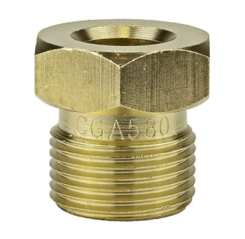 CGA 580 Helium Nut for Standard Wrench Tight Balloon Fillers