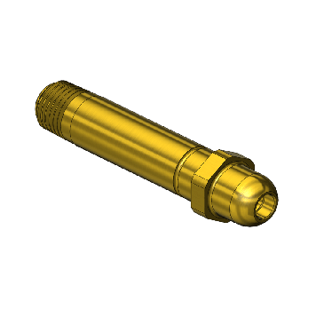 Western #69 - Nipple, CGA 540/ CGA 555, 1/4NPTM, 3"LNG