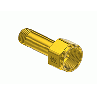 Brass CGA 580 Outlet Adapter - Argon, Helium, Nitrogen