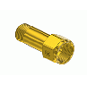 Brass CGA 580 Outlet Adapter - Argon, Helium, Nitrogen