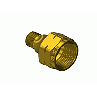 Brass CGA 590 Outlet Adapter - Industrial Air, Sulfur Hexafluoride