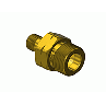Brass CGA 677 Outlet Adapter - Argon, Helium, Nitrogen