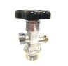 Brass Chrome Plated Valve With Lexan Handwheel, CGA 326 Outlet, 1/4" FNPT Gauge Port, 1.125" UNF Straight Thread Inlet, High Flow. Imported. ( EVC660-5-1-3000G)