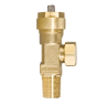 Sherwood Chlorine Ton Container Valve, CGA 820, Robust 3/4"-14 CL-4, PTFE Packing