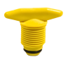 POL Type Propane Plug, 100 Pack, Yellow
