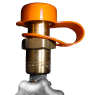 Forklift Connection Valve Cap, Reusable, 100 Pack, Orange
