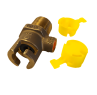 Bayonet Propane Valve Cap, Yellow, 100 Pack
