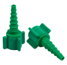 Green X-Mas Tree Swivel Barb Adapter, For DISS Oxygen Outlets - 50 Pack