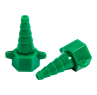 Green X-Mas Tree Non-Swivel Barb Adapter, For DISS Oxygen Outlets - 50 Pack