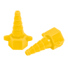 Yellow X-Mas Tree Non-Swivel Barb Adapter, For DISS Oxygen Outlets - 50 Pack