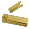 RegO Two Piece Brass Check Valve For Car Wash Industry, Soft Seat, 1/4" NPTF E/E, 2000 PSI, Cracking Pressure 5 PSI, Viton O-Ring