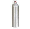 Industrial Gas Cylinder, No Valve Inserted, 6.0 Cubic Ft