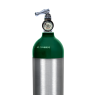 15 Cu Ft Aluminum Medical Oxygen (O2) Cylinder + CGA 870 Post Valve + ON/OFF Toggle + Pressure Gauge