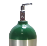 22 Cu Ft Aluminum Medical Oxygen (O2) Cylinder + CGA 870 Post Valve + ON/OFF Toggle