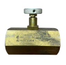 RegO Brass 1" NPT Female x F KLN Needle Valve (Knurled Knob & Locking Hex Head)