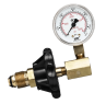 Cylinder Pressure Testing Gauges, 2" Brass, "B" Tank Acetylene, CGA-520, 400 PSI