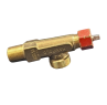 Sherwood Manifold Acetylene Valve + Handwheel, CGA 520; 3/8-18 NGT 