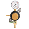 Taprite 1P1P Secondary Beer Regulator - 5/16" Barb Inlet 5/16'' Shutoff 60 LB