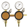 Taprite 2P2P Secondary Beer Regulator - 1/4" Flare Inlet/Thru  5/16" Barb Shutoff 60 LB