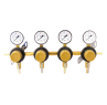 Taprite 4P4P Secondary Beer Regulator - 5/16" Barb Inlet/Thru & 5/16" Shutoff W/ Check