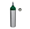 15 Cu Ft Aluminum Medical Oxygen (O2) Cylinder + CGA 870 Post Valve + Pressure Gauge