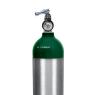 15 Cu Ft Aluminum Medical Oxygen (O2) Cylinder + CGA 870 Post Valve + ON/OFF Toggle + Pressure Gauge