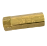 RegO Two Piece Brass Check Valve For Car Wash Industry, Soft Seat, 1/4" NPTF E/E, 2000 PSI, Cracking Pressure 5 PSI, Viton O-Ring