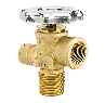 Low Pressure Brass Diaphragm Valve, CGA 510 Outlet, 3/4" Inlet, 450 PSI 
