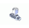 CGA 320 Chrome-Plated Brass Manifold Coupler Tee
