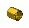 CGA 20, "A" Size Brass Hose Nut for Oxygen