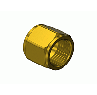 CGA 022 "B" Size Brass Hose Nut, For Oxygen