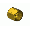 CGA 023 "B" Size Brass Hose Nut, For Fuel Gas