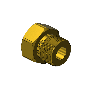 Brass CGA 701 Outlet Adapter - Oxygen
