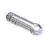 Countersunk Nipple, CGA 510/ CGA 580/ CGA 590, 1/4NPTM, 2.5"LG
