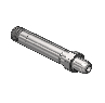 Threaded Inlet Nipple, CGA 346, 1/4 NPT'', 3.5"