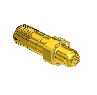 Nipple, CGA 346, 9/16-25 UNS, 2.125" LNG.