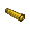 Nipple, CGA 680/CGA 695/CGA 702, 1/4NPTM, 2.5"LG