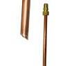 Hard "K" copper 1/4" dip tube, 53” overall length with inlet, + brass ¼" MNPT fitting