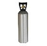 Industrial Gas Cylinder + Valve + Carry Handle, 60 Cubic Ft