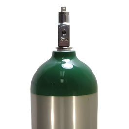 22 Cu Ft Aluminum Medical Oxygen (O2) Cylinder + CGA 870 Post Valve