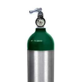 15 Cu Ft Aluminum Medical Oxygen (O2) Cylinder + CGA 870 Post Valve ...