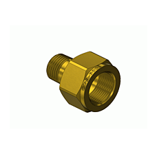Brass CGA 680 Outlet Adapter - Argon, Helium, Nitrogen