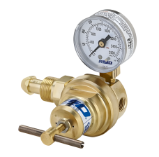 CGA 580 x 1/4" FNPT With Gauge, Delivery Range 100 - 350 PSIG for CO2