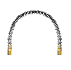 Flexible Stainless Steel Pigtail, 1/4'' NPTM, 12" Length