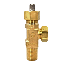 Sherwood Ton Container Chlorine Valve, CGA 820 Outlet, 3/4"-14 CL-3, Garlock Packing