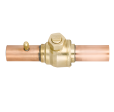 HVAC Brass Body "Integra-Seal" Ball Valve, With Access Fitting, 1 1/8 ODS